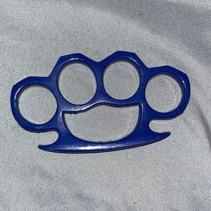 Navy blue brass knuckles